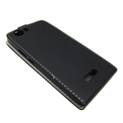 Funda Piel Premium Ultra-Slim Wiko Ridge Fab 4G Negra 2
