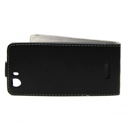 Funda Piel Premium Ultra-Slim Wiko Ridge Fab 4G Negra