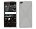 Funda Gel Tpu Huawei P8 X Line Color Blanca