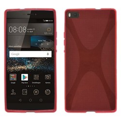 Funda Gel Tpu Huawei P8 X Line Color Roja
