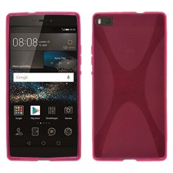 Funda Gel Tpu Huawei P8 X Line Color Rosa