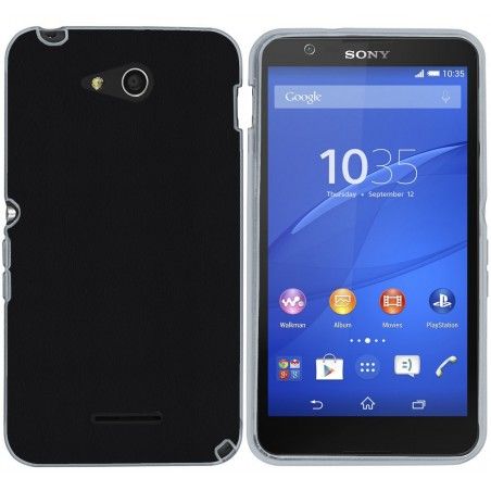 Funda Gel Efecto Piel para Sony Xperia E4G Color Negra