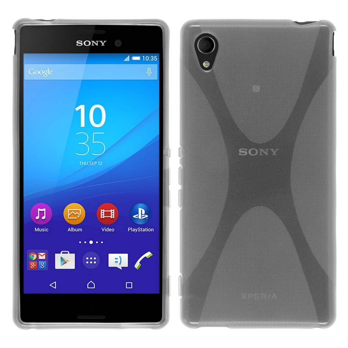 Funda Gel Tpu Sony Xperia M4 Aqua X Line Color Transparente