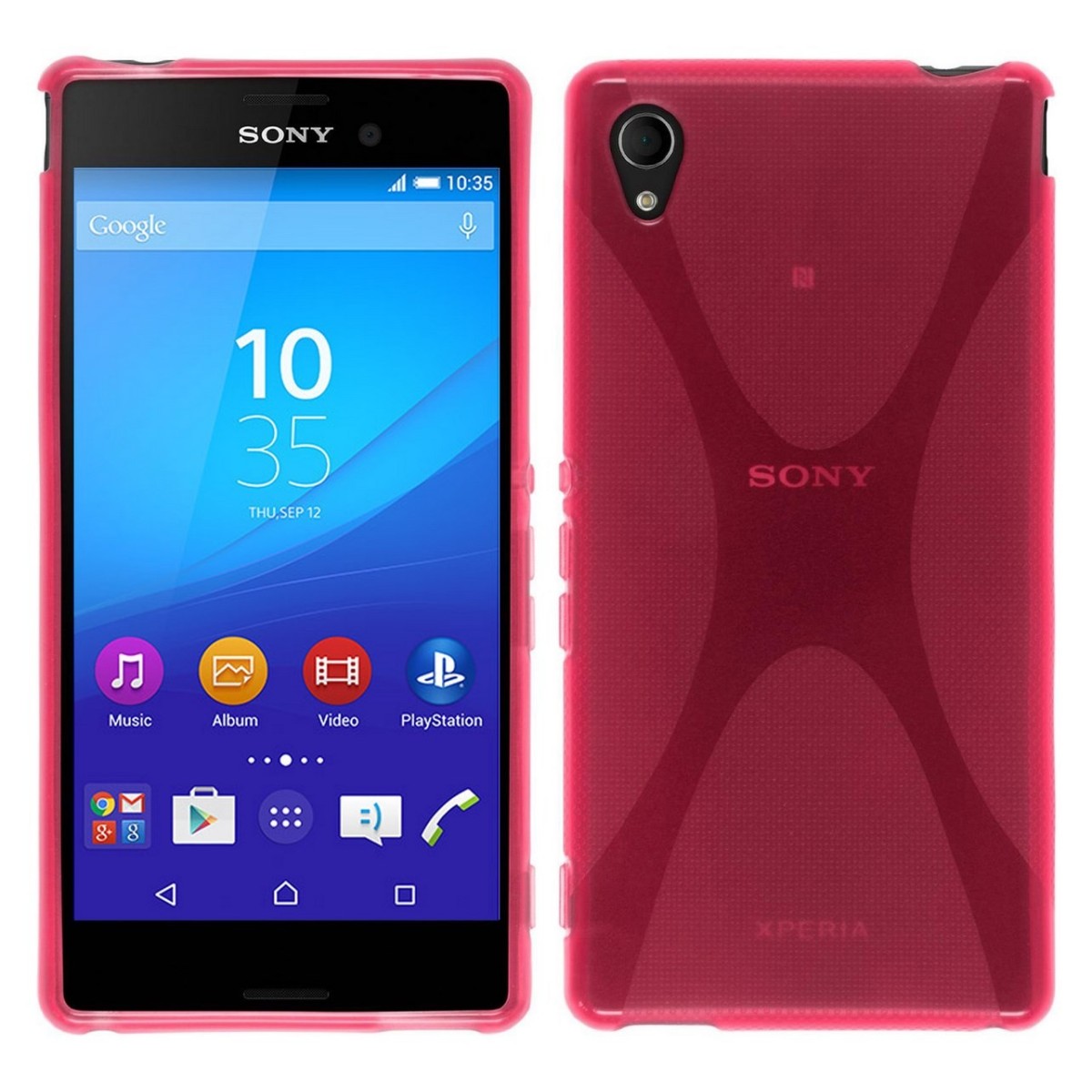 Funda Gel Tpu Sony Xperia M4 Aqua X Line Color Rosa