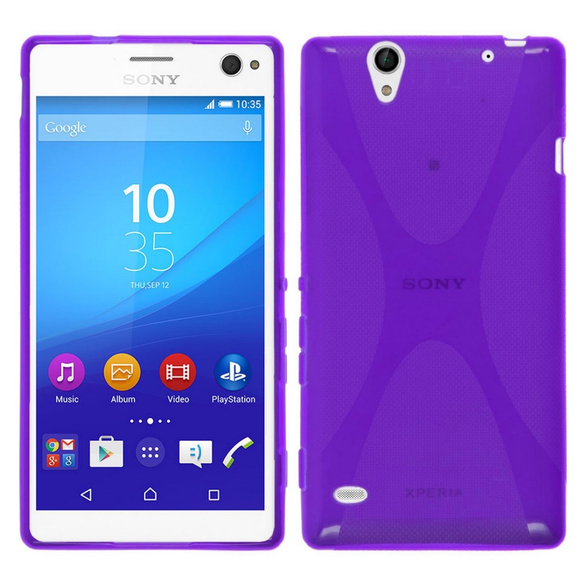 Funda Gel Tpu Sony Xperia C4 X Line Color Morada