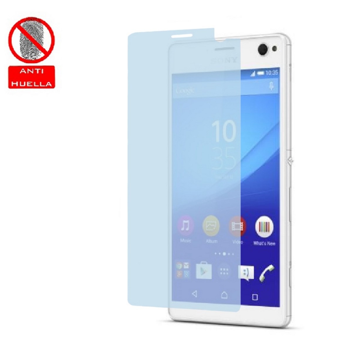 3x Protector Pantalla Mate Antihuellas (Anti-Glare) para Sony Xperia C4
