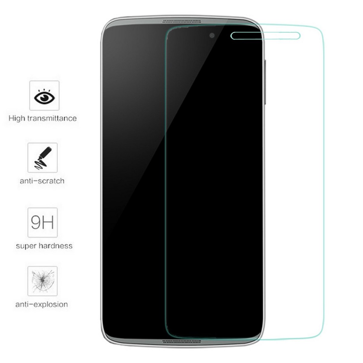 Protector Pantalla Cristal Templado para Alcatel One Touch Idol 3 4.7" Vidrio