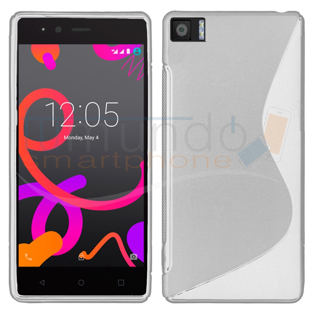 Funda Gel Tpu para Bq Aquaris M4.5 / A4.5 S Line Color Blanca