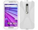 Funda Gel Tpu para Motorola Moto G 3 5" (3Ra Gen.) 2015 X Line Color Blanca