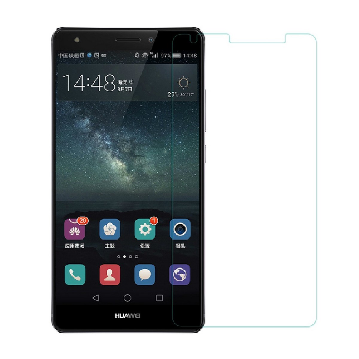 Protector Pantalla Cristal Templado para Huawei Mate S Vidrio