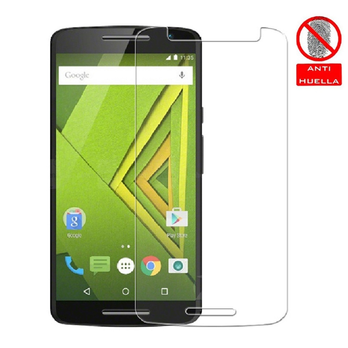 3x Protector Pantalla Mate Antihuellas (Anti-Glare) para Motorola Moto X Play