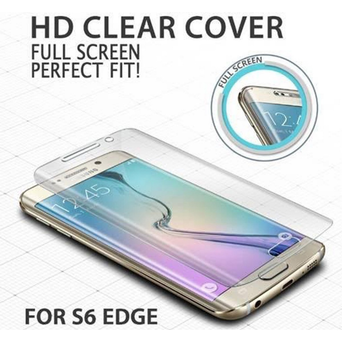 2x Protector Pantalla Frontal Completo para Samsung Galaxy S6 Edge + Plus