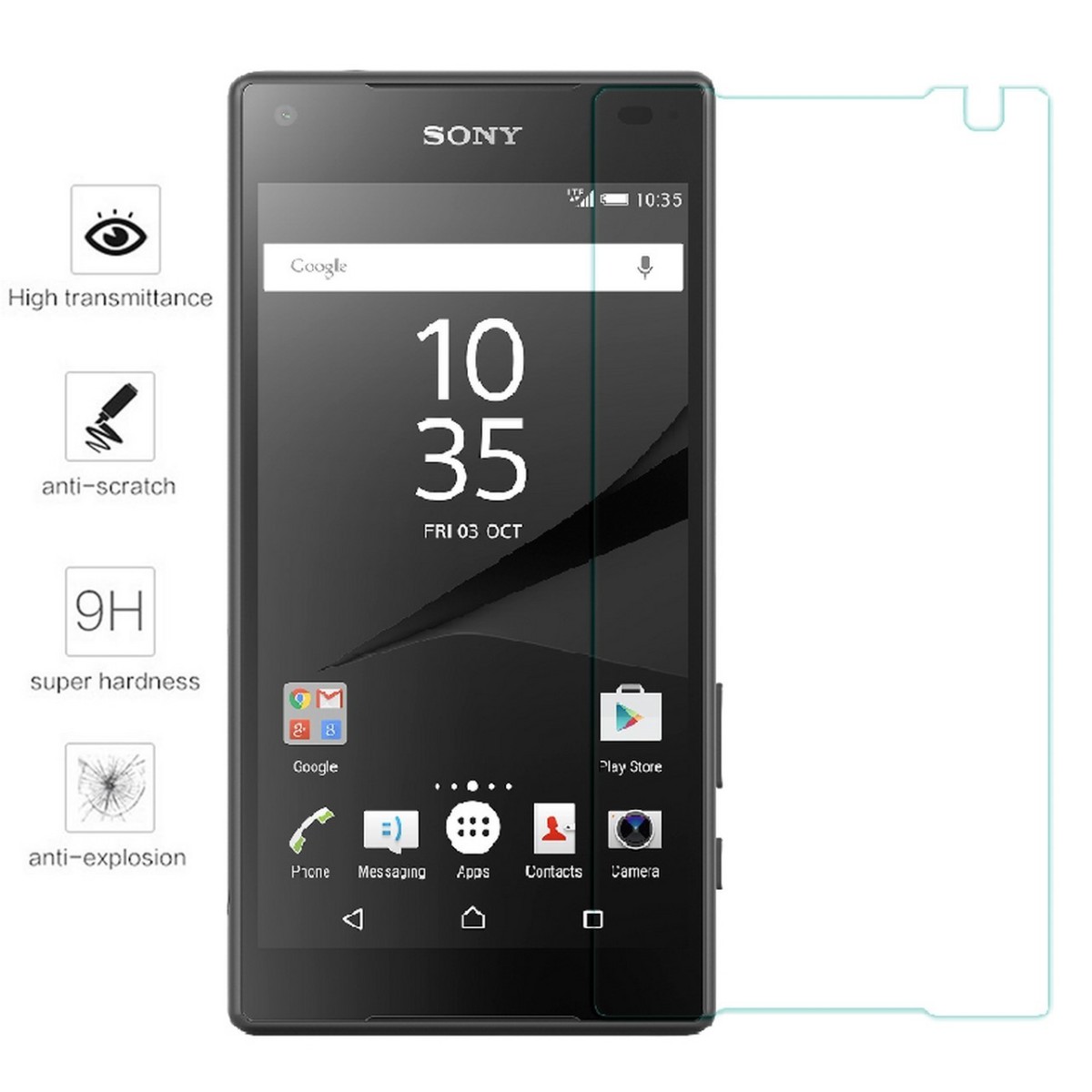 Protector Pantalla Cristal Templado para Sony Xperia Z5 Compact Vidrio