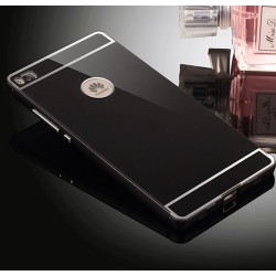 Funda Bumper Negra Aluminio + Tapa Trasera para Huawei P8 2