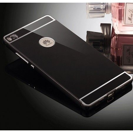 Funda Bumper Negra Aluminio + Tapa Trasera para Huawei P8