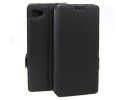 Funda Soporte Piel Negra para Sony Xperia Z5 Compact Flip Libro
