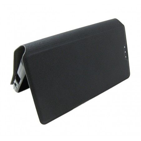 Funda Soporte Piel Negra para Sony Xperia Z5 Compact Flip Libro