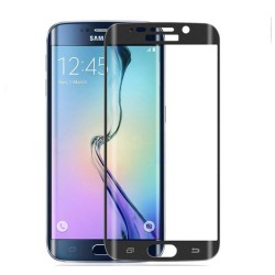 Protector Pantalla Cristal Templado Negro para Samsung Galaxy S6 Edge + Plus Vidrio 2