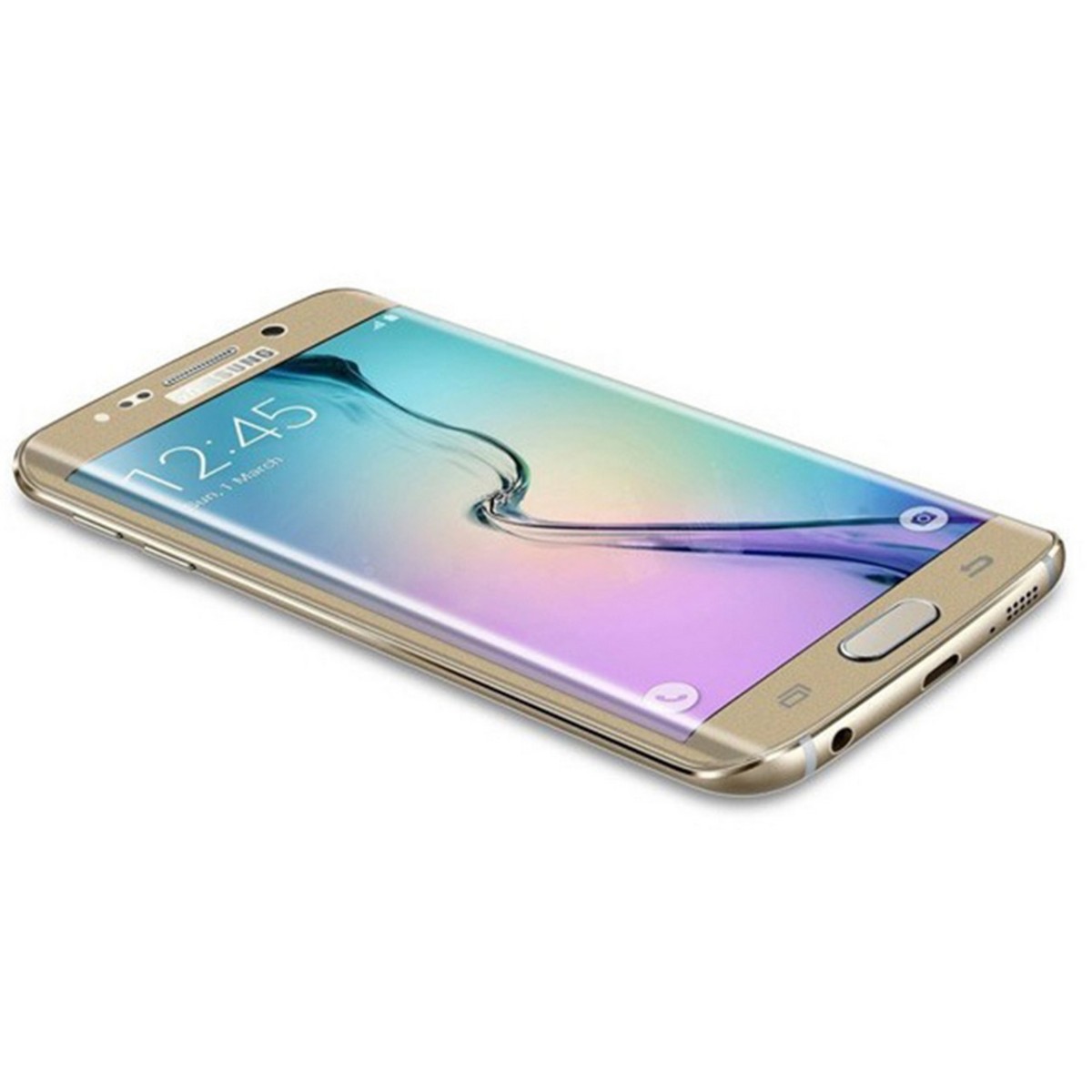 Protector Pantalla Cristal Templado Color Dorado para Samsung Galaxy S6 Edge + Plus Vidrio