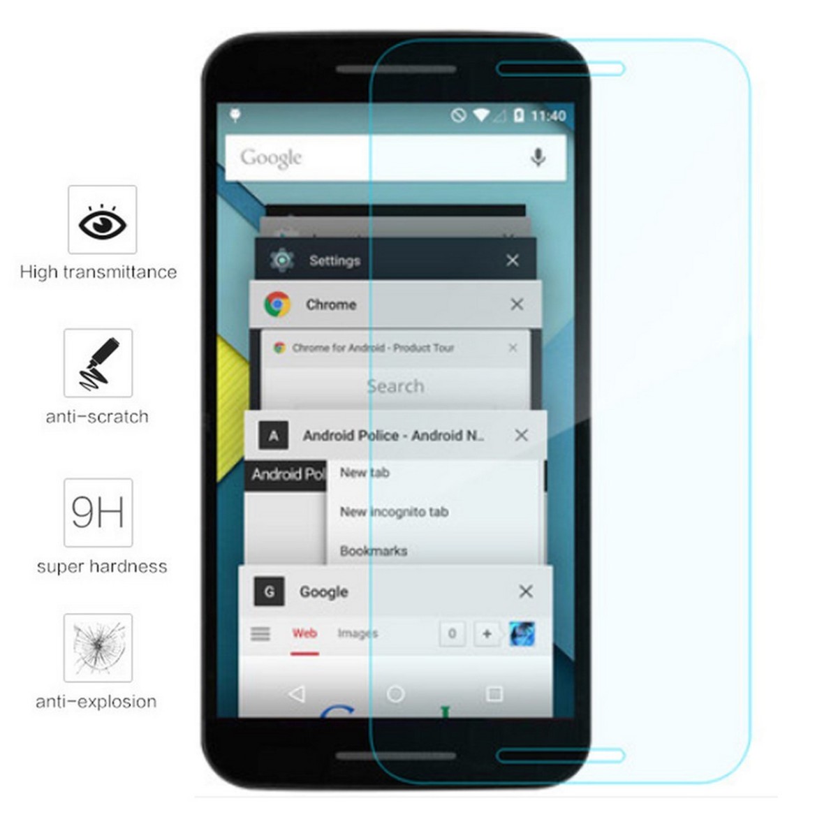 Protector Pantalla Cristal Templado para Google Lg Nexus 5X Vidrio