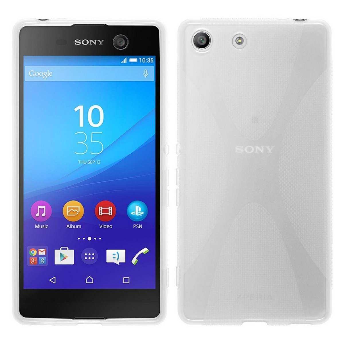 Funda Gel Tpu para Sony Xperia M5 X Line Color Transparente