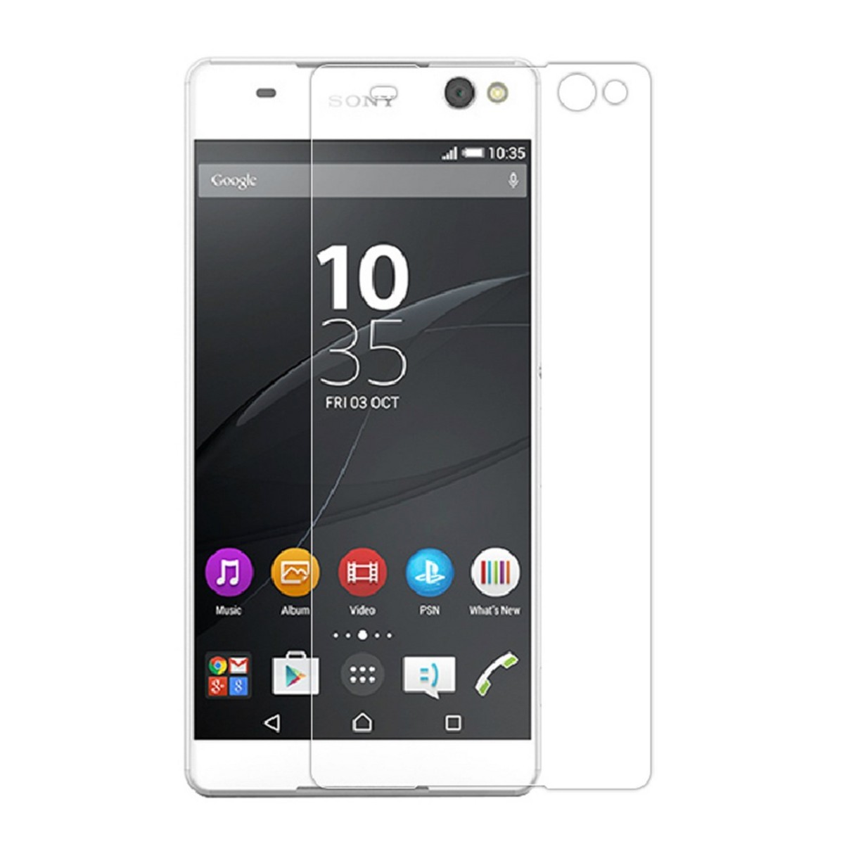 3x Protector Pantalla Ultra-Transparente para Sony Xperia C5 Ultra