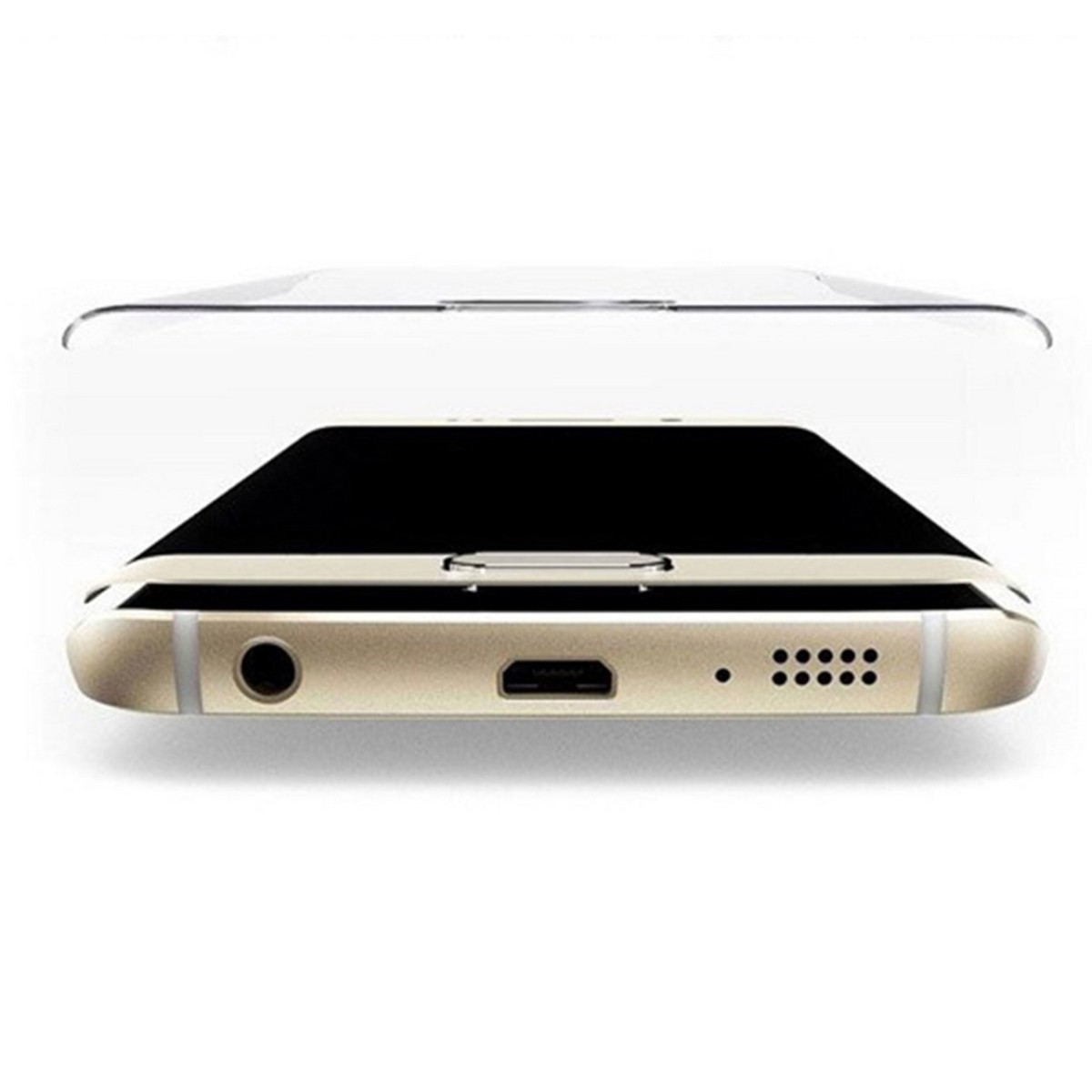 Protector Pantalla Cristal Templado Color Transparente para Samsung Galaxy S6 Edge + Plus Vidrio