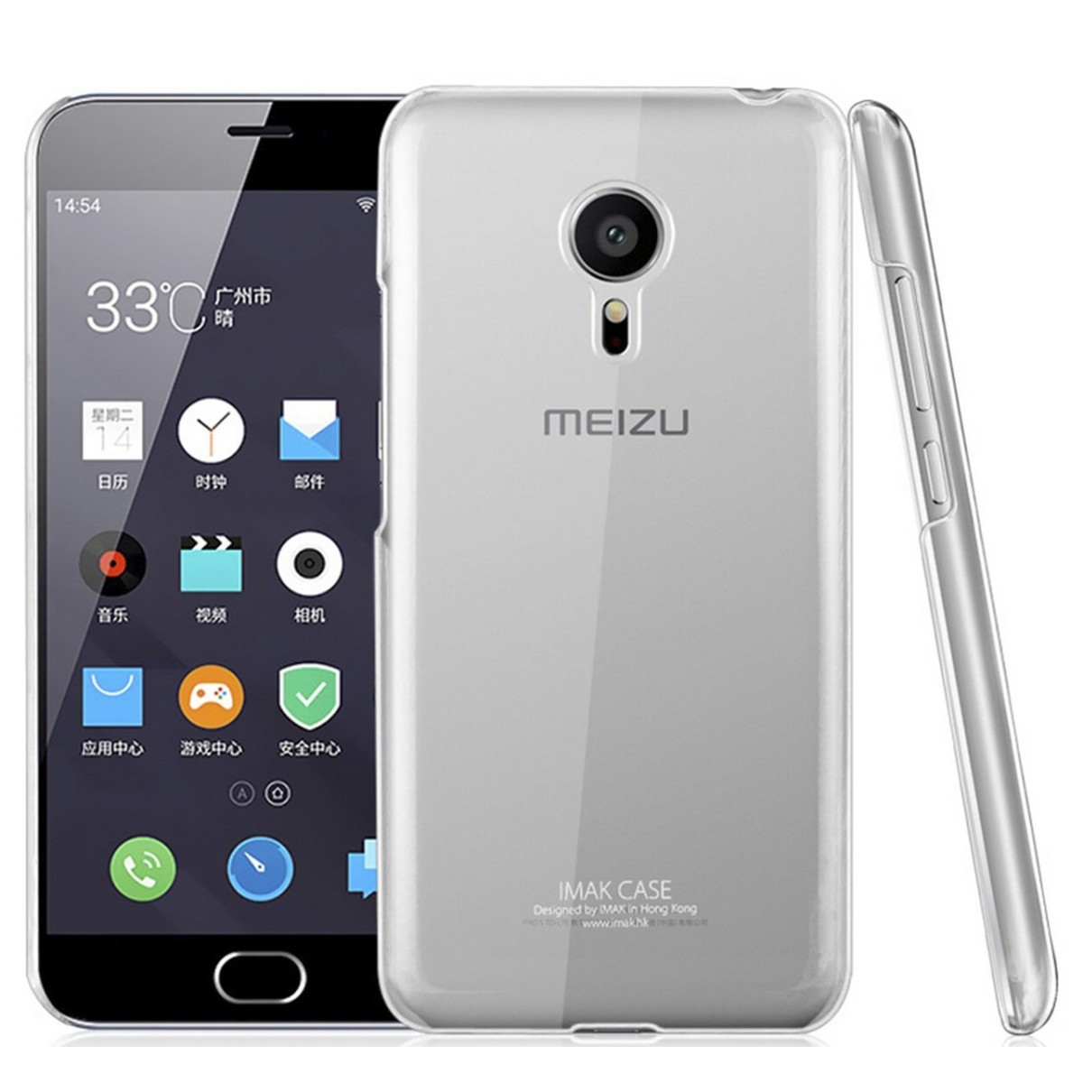 Carcasa Funda Dura Transparente Imak para Meizu Metal