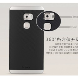 Funda Tipo Neo Hybrid (Pc+Tpu) Negra / Plata para Huawei Mate S 2