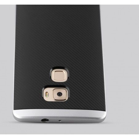 Funda Tipo Neo Hybrid (Pc+Tpu) Negra / Plata para Huawei Mate S