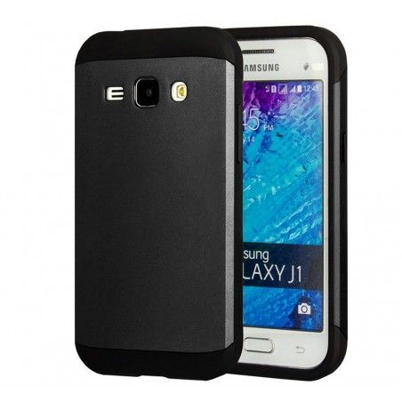 Funda Tipo Neo Hybrid (Pc+Tpu) Negra / Gris para Samsung Galaxy J1 J100H