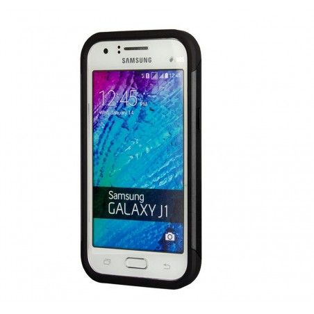 Funda Tipo Neo Hybrid (Pc+Tpu) Negra / Gris para Samsung Galaxy J1 J100H