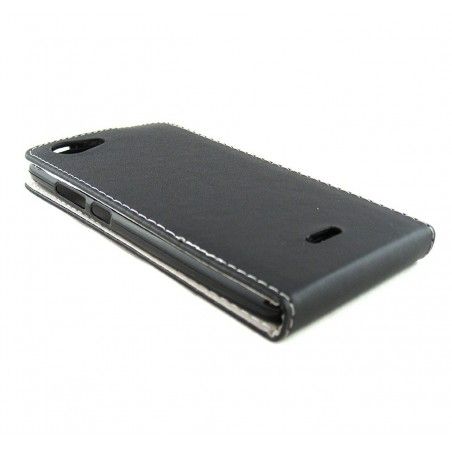 Funda Piel Premium Ultra-Slim Wiko Pulp Fab 5.5" Negra