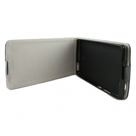 Funda Piel Premium Ultra-Slim Wiko Pulp Fab 5.5" Negra