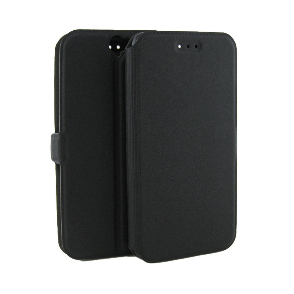 Funda Soporte Piel Negra para HTC One A9 Flip Libro