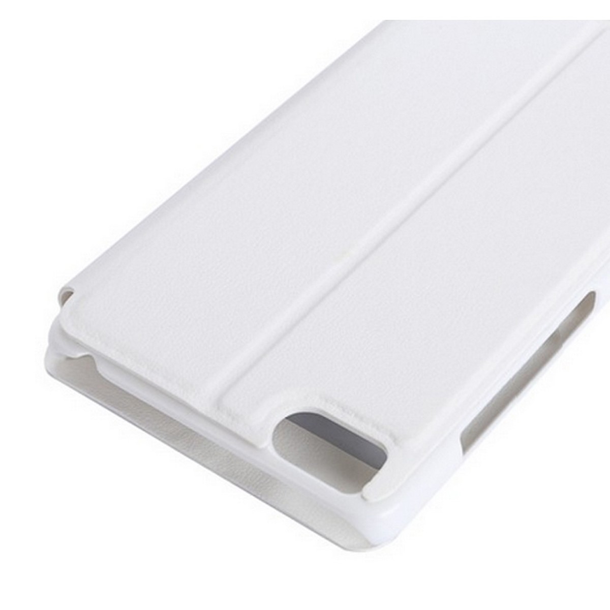 Funda Soporte Piel Blanca Con Ventana para Xiaomi Redmi 3 5" Flip Libro