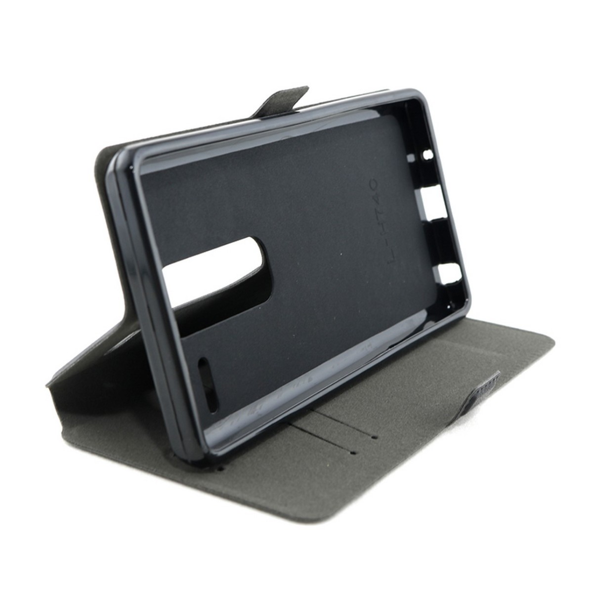 Funda Soporte Piel Negra para Lg Zero Flip Libro