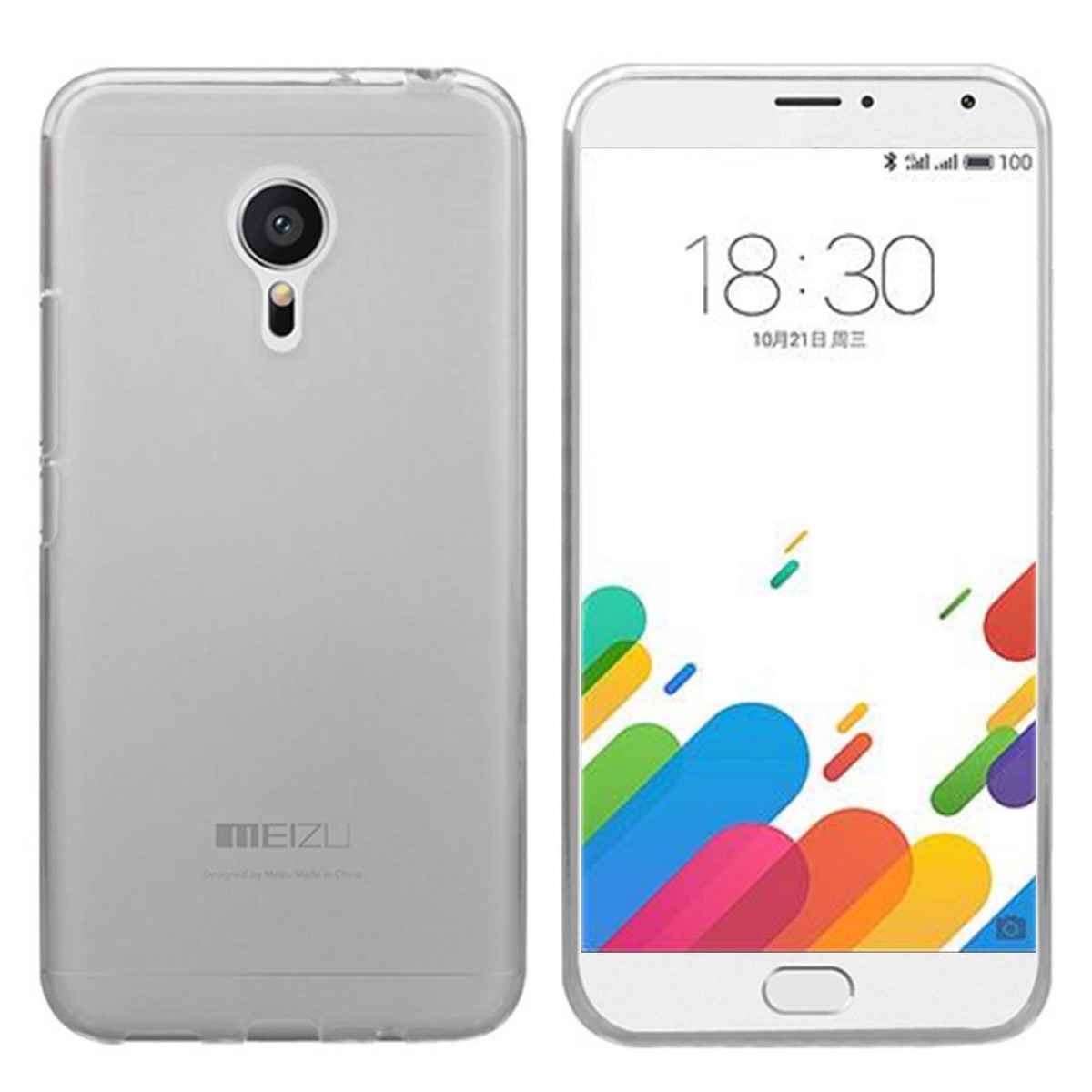 Funda Gel Tpu Meizu Metal Color Tranparente