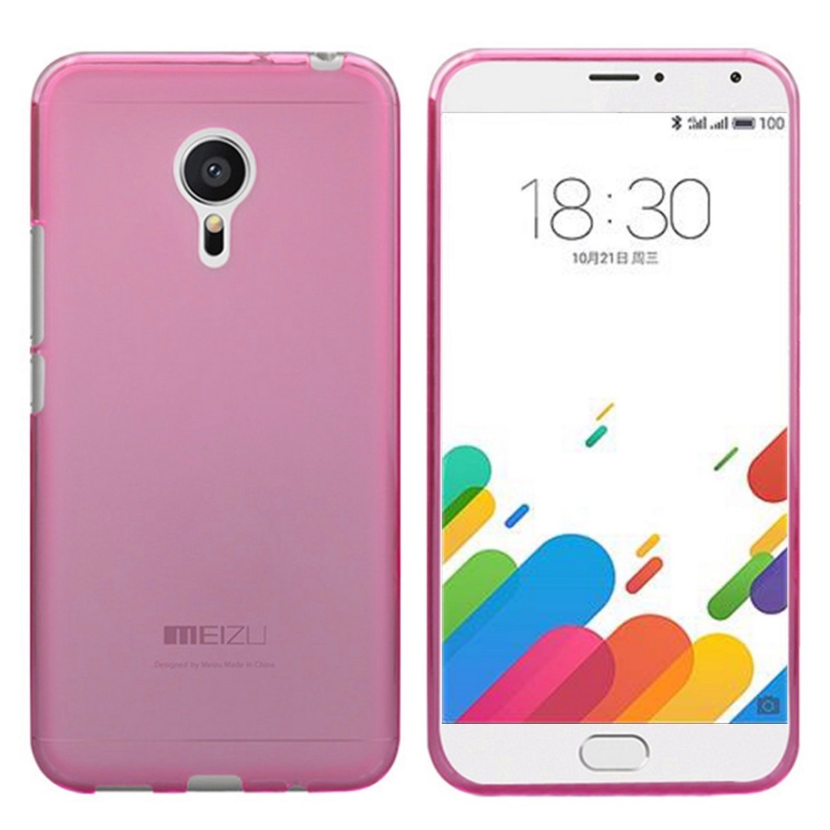 Funda Gel Tpu Meizu Metal Color Rosa