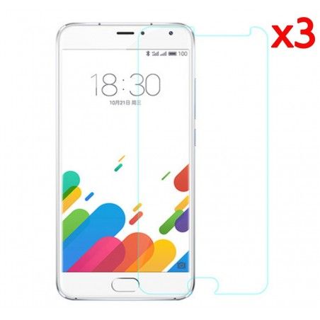 3x Protector Pantalla Ultra-Transparente para Meizu Metal