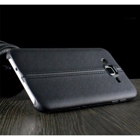 Funda Gel Tpu Tipo Skin Negra para Samsung Galaxy Grand Prime Piel