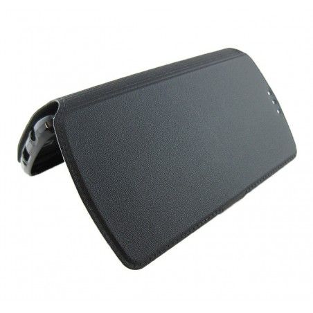 Funda Soporte Piel Negra para Lg K4 Flip Libro