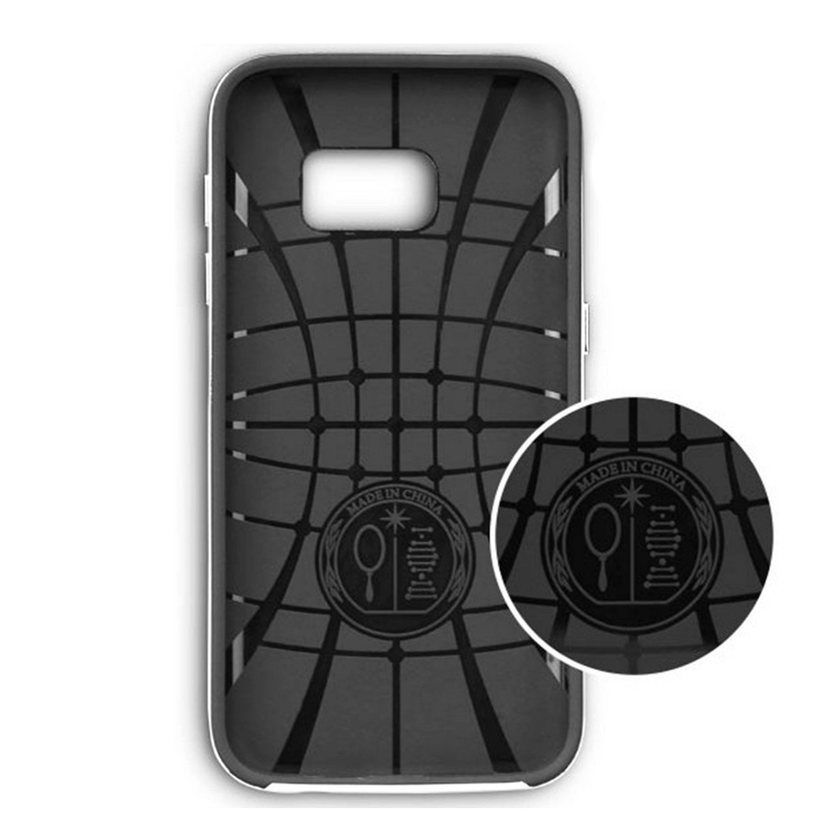 Funda Tipo Neo Hybrid (Pc+Tpu) Negra / Plata para Samsung Galaxy S7 Edge