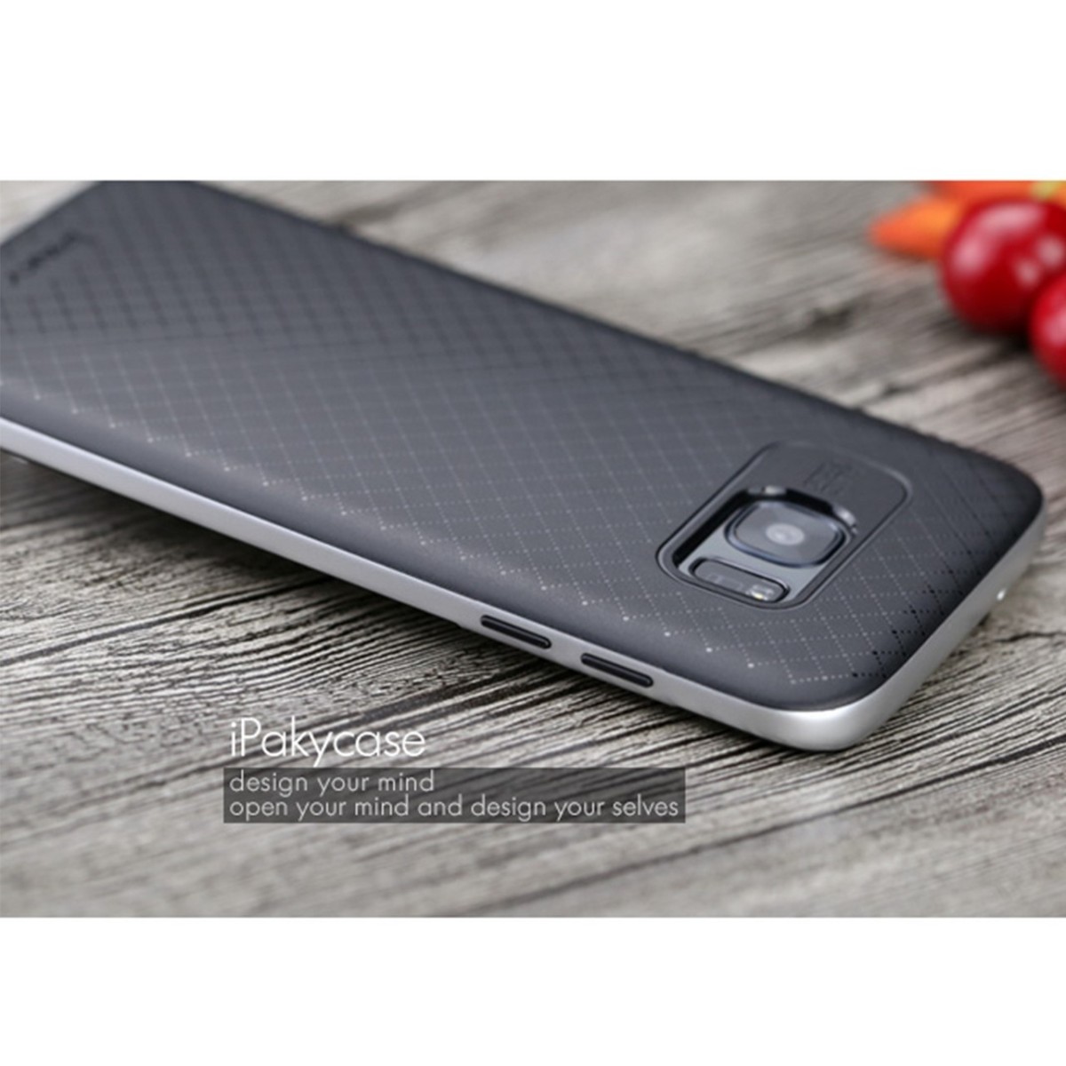 Funda Tipo Neo Hybrid (Pc+Tpu) Negra / Plata para Samsung Galaxy S7 Edge