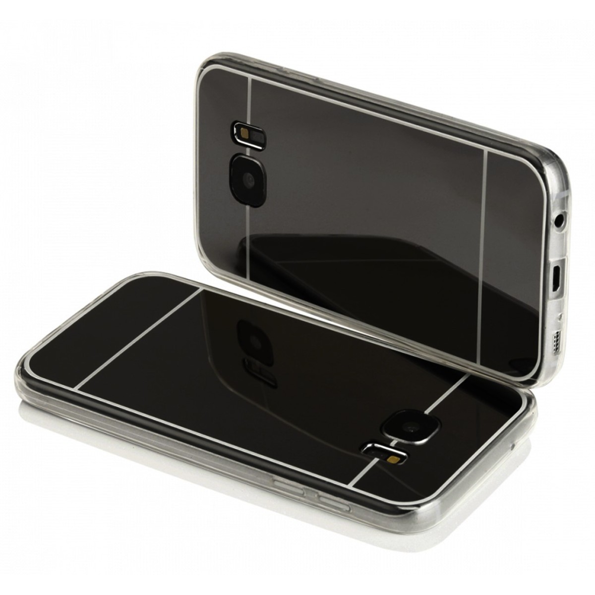 Funda Gel Tpu Efecto Espejo Gris para Samsung Galaxy S7 Edge