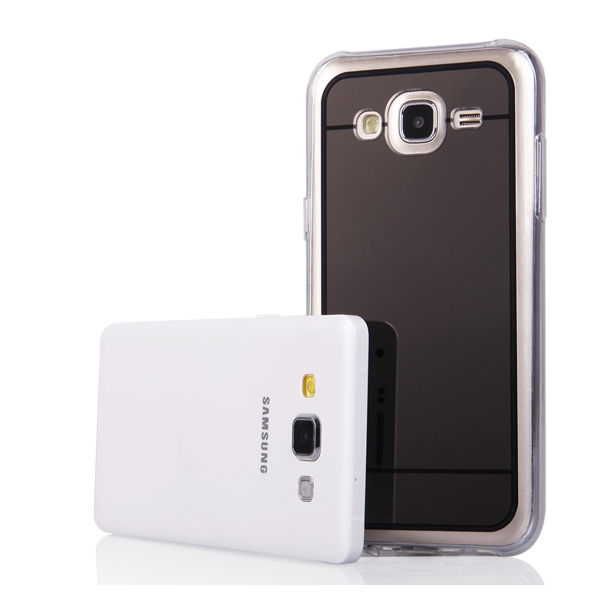 Funda Gel Tpu Efecto Espejo Gris para Samsung Galaxy J5