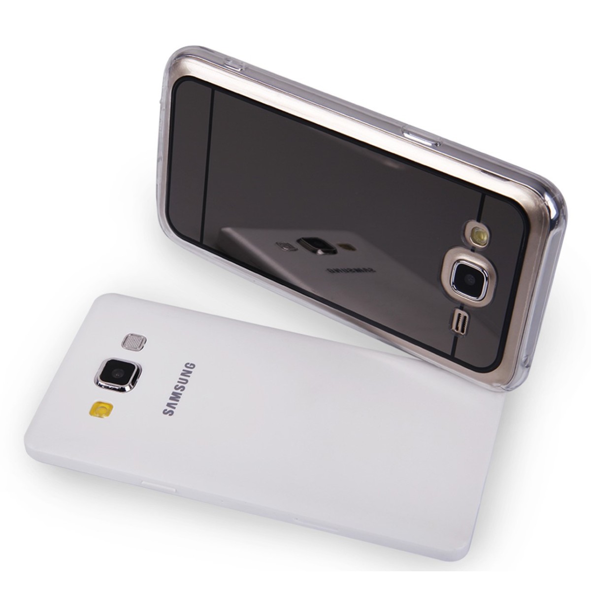 Funda Gel Tpu Efecto Espejo Gris para Samsung Galaxy J5