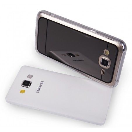 Funda Gel Tpu Efecto Espejo Gris para Samsung Galaxy J5