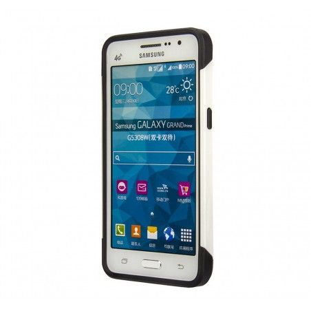 Funda Tipo Neo Hybrid (Pc+Tpu) Negra / Blanca  para Samsung Galaxy Grand Prime G530