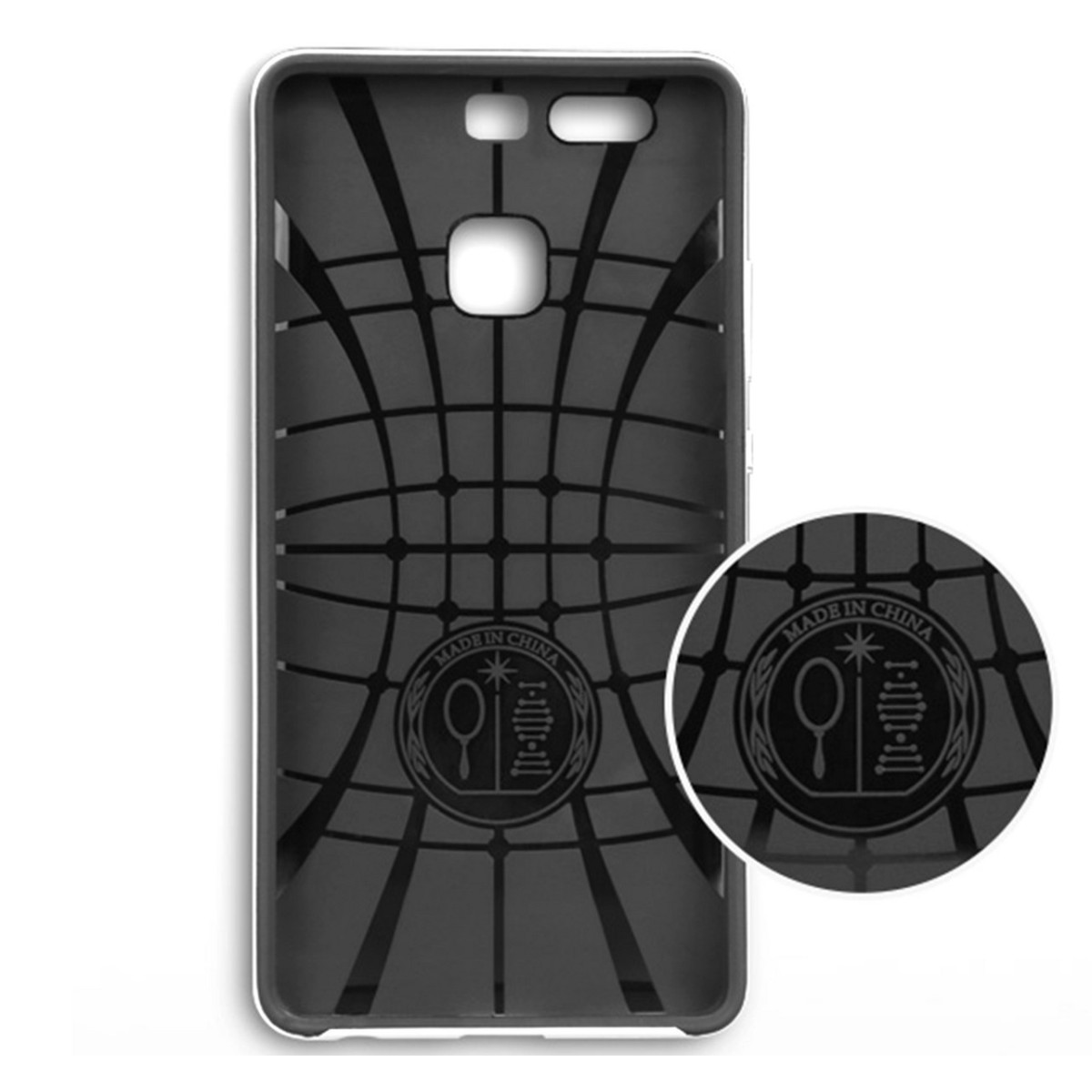 Funda Tipo Neo Hybrid (Pc+Tpu) Negra / Plata para Huawei P9